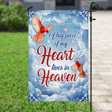 Load image into Gallery viewer, A Big Piece Of My Heart Lives In Heaven Flag