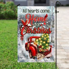 Load image into Gallery viewer, All Hearts Come Home For Christmas Flag