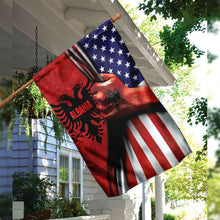 Load image into Gallery viewer, Albanian American Flag