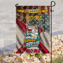 Load image into Gallery viewer, Alabama. Home Sweet Home Flag
