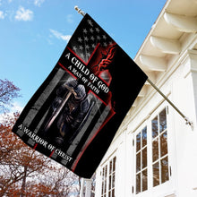 Load image into Gallery viewer, A Child Of God. A Man Of Faith. A Warrior Of Christ Flag