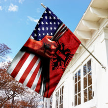 Load image into Gallery viewer, Albanian American Flag