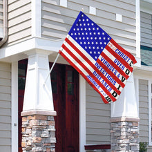 Load image into Gallery viewer, America Strong. Jesus Christ Joshua 1:9 Flag