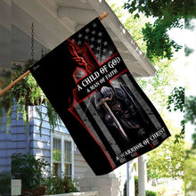 Load image into Gallery viewer, A Child Of God. A Man Of Faith. A Warrior Of Christ Flag