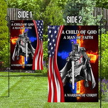 Load image into Gallery viewer, A Child Of God A Man Of Faith A Warrior Of Christ Flag