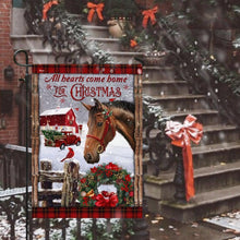 Load image into Gallery viewer, All Hearts Come Home For Christmas Flag