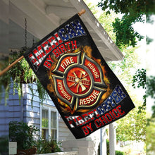 Load image into Gallery viewer, American By Birth Firefighter By Choice Flag
