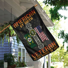 Load image into Gallery viewer, American By Birth. Veteran By The Grace Of God Flag