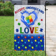 Load image into Gallery viewer, Accept, Understand, Love Autism Flag