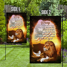 Load image into Gallery viewer, A Soul That Never Loses Faith In God The Lion & The Lamb Flag