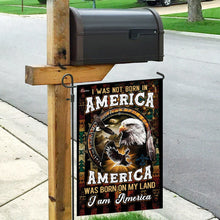 Load image into Gallery viewer, America Was Born On My Land Native American Flag