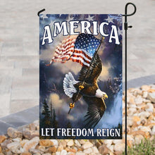 Load image into Gallery viewer, America Let Freedom Reign Flag