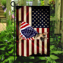 Load image into Gallery viewer, A German Shepherd American Patriot Flag