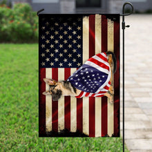Load image into Gallery viewer, A German Shepherd American Patriot Flag