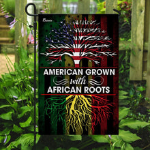 Load image into Gallery viewer, American Grown With African Roots Flag