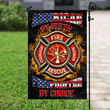 Load image into Gallery viewer, American By Birth Firefighter By Choice Flag