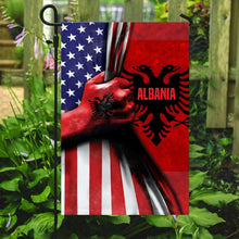 Load image into Gallery viewer, Albanian American Flag
