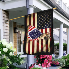 Load image into Gallery viewer, A German Shepherd American Patriot Flag