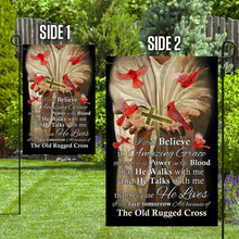 Load image into Gallery viewer, All Because Of The Old Rugged Cross Red Cardinal Flag