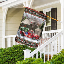 Load image into Gallery viewer, All Hearts Come Home For Christmas Flag