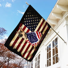 Load image into Gallery viewer, A German Shepherd American Patriot Flag