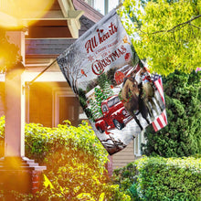 Load image into Gallery viewer, All Hearts Come Home For Christmas – Horse Flag