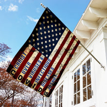 Load image into Gallery viewer, America Strong. Jesus Christ Joshua 1:9 Flag