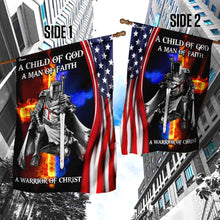 Load image into Gallery viewer, A Child Of God A Man Of Faith A Warrior Of Christ Flag