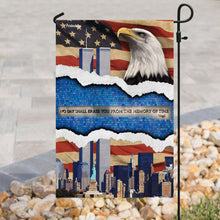Load image into Gallery viewer, 9/11 No Day Shall Erase You From The Memory Of Time Flag