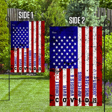 Load image into Gallery viewer, America Strong. Jesus Christ Joshua 1:9 Flag