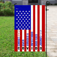 Load image into Gallery viewer, America Strong. Jesus Christ Joshua 1:9 Flag