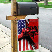 Load image into Gallery viewer, Albanian American Flag