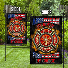 Load image into Gallery viewer, American By Birth Firefighter By Choice Flag