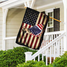 Load image into Gallery viewer, A German Shepherd American Patriot Flag