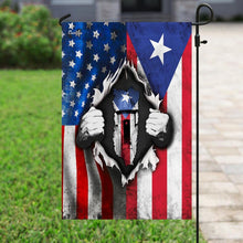 Load image into Gallery viewer, America Home With Puerto Rican Blood Flag