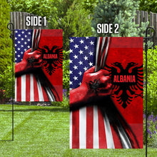 Load image into Gallery viewer, Albanian American Flag