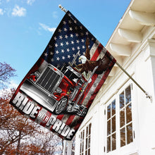 Load image into Gallery viewer, American Eagle Trucker Ride With Pride Flag