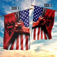 Load image into Gallery viewer, Albanian American Flag