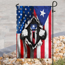 Load image into Gallery viewer, America Home With Puerto Rican Blood Flag