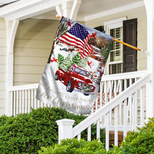 Load image into Gallery viewer, All Hearts Come Home For Christmas Red Truck Flag