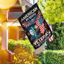 Load image into Gallery viewer, American By Birth U.S Navy Veteran By Choice Flag