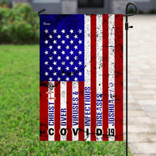 Load image into Gallery viewer, America Strong. Jesus Christ Joshua 1:9 Flag