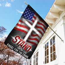 Load image into Gallery viewer, America. Stand For The Flag Kneel For The Cross Flag