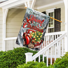 Load image into Gallery viewer, All Hearts Come Home For Christmas Flag