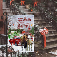 Load image into Gallery viewer, All Hearts Come Home For Christmas – Horse Flag