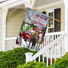Load image into Gallery viewer, All Hearts Come Home For Christmas – Horse Flag