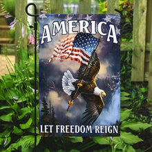Load image into Gallery viewer, America Let Freedom Reign Flag