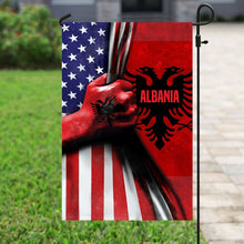 Load image into Gallery viewer, Albanian American Flag