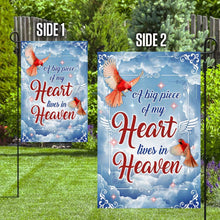 Load image into Gallery viewer, A Big Piece Of My Heart Lives In Heaven Flag