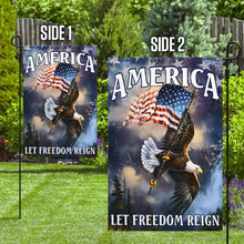 Load image into Gallery viewer, America Let Freedom Reign Flag